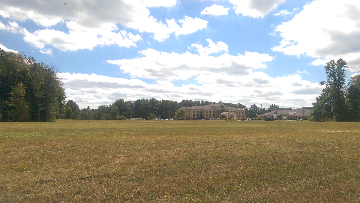 12. From new Road location looking Southwest across Lot A