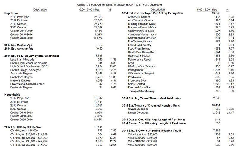 Demographics Information